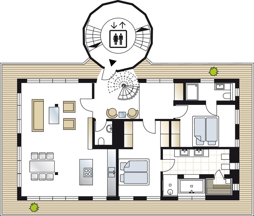 Ferienwohnung Penthouse Müritzblick Rechlin Exterior foto